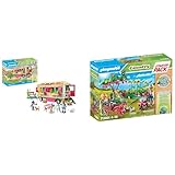 PLAYMOBIL Country 71441 Gemütliches Bauwagencafé & Country 71380 Starter Pack Bauernhof Gemüsekarten, ab 4 Jahren