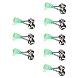 WOONEKY 12 Stück Angelalarmglocken Zwillingsspiralglocken für Angelruten Langlebige Bissanzeiger für Angler für Nachtangeln und Wettbewerbe