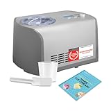 TZS First Austria Eismaschine mit Kompressor | Ice Cream Maker selbstkühlend mit entnehmbarem 1,2 Liter Edelstahl-Eisbehälter & Deckelöffnung für Zutaten | Eiscreme-Maschine für zuhause