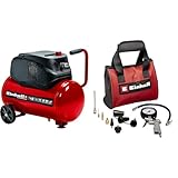 Einhell Kompressor TC-AC 200/24/8 OF (1200 W., max. 8 bar, 24 l-Tank, 180 l/min Ansaugleistung, Drehzahl 15000 min^-1, Druckminderer, Manometer, ölfrei, inkl. 10-tlg. Druckluftset)