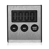 Digitaler Küchenwecker, Koch-Timer zum Kochen, Studium, Sport, Meeting, Parken, Stahl