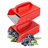 CUCUFA Berry Picker 2PCS Ergonomic Blueberry Picker Food Grade Berry Picker mit Metallkamm großer Kapazität Obstpicker -Werkzeug für Obstgarten, Obstpicker