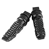 1 Paar Fußstütze für Motorrad, Universal, 8 mm, Aluminium, Fußrasten für Motorrad, Beifahrer, Pedale hinten (schwarz)