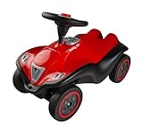 BIG Bobby Car Next 2.0 (rot) - Rutschauto ab 1 Jahr mit LED-Licht, Stauraum, Sound-Lenkrad, Flüsterreifen und neuen Funktionen, Fahrzeug für Kinder von 1-5 Jahre (max. 50 kg)