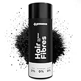 Prowess Streuhaar Ansatzpuder - Natürliches Haarpuder zur Haarverdichtung für Frauen und Männer - Farbe Schwarz - Ansatzspray für sofortige Fülle, Haaransatz kaschieren, Hair fibers, 27,5g