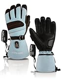 SNOW DEER Beheizbare Handschuhe Damen Herren mit 10 Stunden Wärme Elektrisch Beheizte wasserdichte Skihandschuhe Thinsulate Warme Touchscreen Thermohandschuhe (Blau, XL)