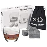 NXPUXP 9 Stück Whisky Steine,Premium Whiskey Rocks,Eiswürfel Steine,Wird mit Praktischer Stofftasche Geliefert,Natürliche Wiederverwendbare Eiswürfel,für Whiskey,Wodka,Gin & Mehr(2025)