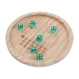 SOIMISS Holz Würfeltablett mit Würfeln und Beutel Tragbares Spielzubehör für Familien spieleabend Robustes Dice Tray für Brettspiele und Rollenspiele Modernes Minimalistisches Design