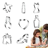 Ausstechformen für Hochzeitskleid | Set mit 16 Ausstechformen – Formen aus Edelstahl – Dekowerkzeuge für Gebäck, Hochzeit, Geburtstag, Hochzeit