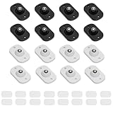 16 Stk Kugelrollen für Küchengeräte, Selbstklebende Mini Rollen Kugelrollen für Möbel, 360° schwenkbare Klebbare Rollen für Kaffeemaschine, Gleitrollen für Möbel Mülltonnen Mülleimer(weiß, Schwarz)