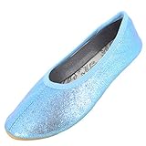 Beck Mädchen Basic Glitzer Gymnastikschuhe, Blau, 31 EU