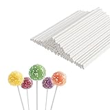 100 Stück Cake Pop Stiele, Stiele für Cake Pops aus Papier, 10cm Cake Pop Stiele Lollipop Sticks, für Bonbons, Backen DIY, Tortendekoration