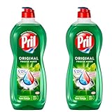 Pril Original Frische Minze (675 ml), Handgeschirrspülmittel mit höchster Fettlösekraft, für sauberes Geschirr auch in kaltem Wasser, frischer Minzduft (Packung mit 2)