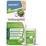 sanotact VerdauungsHeld (40 Mini-Tabletten) • Bei Blähbauch, Blähungen, Völlegefühl Verdauungstabletten im Klickspender für unterwegs • Unterstützung der Verdauung.
