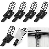 Okoss 50 Stück Kabelhalter Selbstklebend, Kabelclips Kabelmanagement Kabelklemmen Kabelbefestigung Kabelhalterungen Schreibtisch Organizer für Computerkabel, TV-Kabel, USB-Kabel (Schwarz)