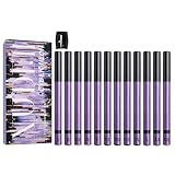 Neutraler Lidschatten-Stift, Set mit 12 Stiften für Eyeliner, wasserfest, hohe Pigmentierung, Lidschatten