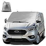 MaxAwe Auto Windschutzscheiben Abdeckung für Transit Custom 2012–2022, 100% Verdunkelnd Frontscheibe Schnee Frost EIS Wrap Cover, Winddichter Wasserdichter UV-Schutz Sonnenblenden für Frontscheibe