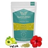 TeaNOURISH Amla Magic Green Tea | Ganzblatttee | gemischt mit Amla, Hibiskus, Fenchel, Kardamom und Zimt | 100% natürlich | Heiß- oder Eistee aufbrühen – 100 g