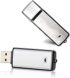 Podazz Mini-Digital-Diktiergerät, 8/16 GB, wiederaufladbarer USB-Soundrekorder mit Metallgehäuse, 90 Stunden Kapazität für Konferenzbesprechungen (08 GB)