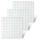 Tyqour 192 Stück Transparente Gummifüße Selbstklebend, Selbstklebend Gummipuffer, Türpuffer Transparent Möbelpuffer Anschlagpuffer Schutzpuffer Pads für Türen Schränke Möbel Schubladen