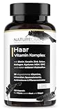 Haar Vitamin Komplex mit 28 Vitalstoffen - Hochdosiert mit Biotin, Keratin, Kollagen, Hyaluron, Zink, Selen, MSM, OPC uvm. für Haare, Haut & Nägel. 120 Kapseln - (2-Monats Vorrat)