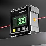Digitaler Winkelmesser mit elektronischem 4-seitigem starkem magnetischem Winkelmesser, Neigungsmesser mit Hintergrundbeleuchtung, Tischsägen-Gehrungswinkelmesser, Winkelmesser