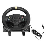 Driving Force Rennrad und Pedale, Rennlenkrad mit Schalthebel und Cooler LED-Beleuchtung, Gaming-Lenkrad für PS3, One, Series X/S, 360