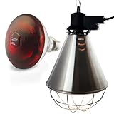 fratrisPRO Profi Wärmestrahler mit Sparschalter | Set 175 Watt Rotlichtlampe Wärmelampe E27 | Ferkellampe, Kückenlampe, Wärmelampe Tiere, Hühner, Infrarot Heizstrahler
