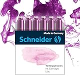 Schneider Pastell Tintenpatrone (Standard Patronen für Füller) Lilac, 6 Stück