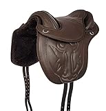 A&M Reitsport Baumloser Wanderreitsattel SAMI Braun aus Kunstleder NEU Sattel, Größe:16 Zoll
