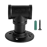 TOYANDONA Schwarzer Wandhängender Weinflaschenhalter aus Robustem Dekoratives Flaschenregal im Industrial Stil für Bar Wohnzimmer Platzsparende Weinaufbewahrung