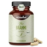 Brahmi Kapseln Bio | 160 Kapseln | 500mg pro Kapsel | laborgeprüft | Bacopa Monnieri - Ayurveda | vegan | Gedächtnispflanze