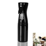sinzau Sprühflasche Haar Zerstäuber, 200ML Wiederverwendbar Sprühflaschen, Kontinuierlich Wassernebel Sprühflasche, Friseursprühflaschen, Spray Bottle, für Frisieren, Reinigen, Pflanzen, Schwarz