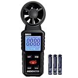 3 in 1 Handheld Digital Anemometer Windmesser, Windmessgerät zur Messung der Windgeschwindigkeit, Temperatur, Windchill für HAVC, Angeln, Drohne, Segeln