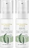 Rosmarin-Haarwuchs-Spray, Haarserum für trockenes, strapaziertes Haar, repariert und bändigt Frizz, verleiht schwereloses Haar und Glanz, für Damen und Herren