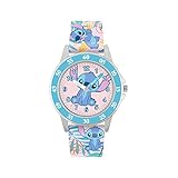 Disney Mädchen Analog Quarz Uhr mit Silikon Armband LAS9011