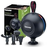 Beurer MG 101 SensorBoost Massagepistole, ergonomisches & kompaktes Design, leise & kraftvolle Triggerpunktmassage für Entspannung & Regeneration, Muskelmassagegerät mit Drucksensor, 5 Aufsätze