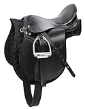 Kerbl Sattelset (Farbe schwarz, für Haflinger, Sattelgröße 17,5 Zoll, Kammerweite 34,5 cm, Länge Sattelgurt 125 cm, Sattel) 32285