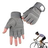 Taktische Fingerlose Handschuhe – 25 Cm Verstellbares Handgelenkband, Rutschfeste Handfläche, Atmungsaktive Sport-Fäustlinge | Langlebiges Motorrad Für Die Jagd, Radfahren, Klettern, Paintball, Außenb