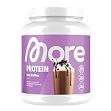 MORE Protein, Eiskaffee, 600 g, Mix aus Whey Konzentrat und Casein, ideal zum Muskelaufbau und -erhalt, mit Laktase, geprüfte Qualität - made in Germany
