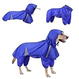 SEIS 2 Stück große Hunde-Regenmantel mit Kapuze, geteilter Labrador-Poncho und Kapuze, wasserdicht, Haustier-Regenbekleidung, atmungsaktiv, Hundeanzug für mittelgroße und große Hunde, Golden