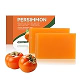 Natürliche Presimmon Soap, 2Stück Kaki Seife, Kaki Seife von Entfernung Körpergeruch und Moisturizing, Feuchtigkeitsspendende& Aufhellende Badeseife, Tiefenreinigung für Gesicht& Körper