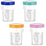 4 Stück Manuelle Kontaktlinsenreiniger,Kontaktlinsenbehälter Waschanlage,Kontaktlinsen Aufbewahrung,Rotations-Kontaktlinsen Reinigungsbehälter,Für Den Täglichen Gebrauch Zuhause Reisen