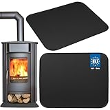 KOTARBAU® Kamin Bodenplatte 48 x 60 cm aus Pulverbeschichtung Stahl Schwarz Bodenblech Ascheblech Kaminbodenplatte Kaminplatte Schmutzblech Bodenschutz für Feuerstellen Ofenblech Funkenschutzplatte