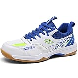 PENXZT Herren Badminton Schuhe Damen Volleyball Schuhe Atmungsaktiv rutschfest Turnschuhe Fitnessschuhe Leichte Wettkampf Trainingsschuhe,C,39 EU