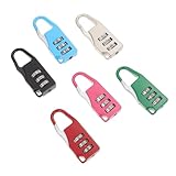 Healvian 6 Stück Passwort Vorhänge schloss Mini Schloss für Gepäck Vorhängeschloss Schlüssel Koffer Gepäck Reiseschlösser für Gepäck digitales Schließfachschloss Eisen