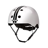 Melon Fahrradhelm »Straight Black White« für Damen, Herren und Kinder | Leichter & sicherer urbaner Cityhelm mit Magnetverschluss, individuell anpassbar in weiß, schwarz | Größe XL-XXL (58–63cm)