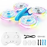 Mini Drohne für Kinder ab 6 Jahren, RC Quadrocopter Spielzeug für Anfänger mit One-Key Start/Landung, 30 Min Flugzeit, 6 LED Lichtmodi, 360° Flip, Geburtstags Geschenk für Jungen und Mädchen