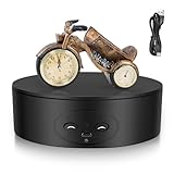 Couleeur Elektrischer Drehteller, 13CM & 5KG Mini Drehbarer Drehteller, 360° Richtung und Geschwindigkeit Einstellbar Automatisch Drehteller Fotografie zur Präsentation von Produkten