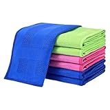 XTLANGTUTU Mikrofasertuch, 12 Stück, multifunktional, wiederverwendbar, Reinigungstücher, fusselfrei, streifenfrei, waschbar, für Haus, Küche, Auto, Motorrad, Fenster, 30 x 30 cm/40 x 40 cm
